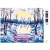 Malowanie po numerach - ZIMOWY LAS Z WIDOKIEM NA RZEKĘ