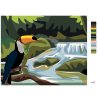 Malowanie po numerach - TUKAN Z WODOSPADEM