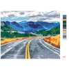 Malowanie po numerach - DROGA W GÓRACH