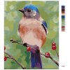 Malowanie po numerach - NIEBIESKI PTAK NA GAŁĄZCE (MYROSLAVA VOLOSCHUK)