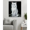 Malowanie po numerach - BIAŁY KOT 2 (MYROSLAVA VOLOSCHUK)
