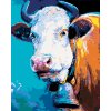 Malowanie po numerach - KROWA NA NIEBIESKIM TLE