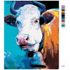 Malowanie po numerach - KROWA NA NIEBIESKIM TLE