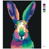 Malowanie po numerach - KRÓLIK W STYLU POP-ART NA CZARNYM TLE