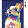 Malowanie po numerach - KRÓLIK W STYLU POP-ART NA NIEBIESKIM TLE