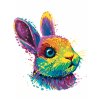 Malowanie po numerach - PORTRET KRÓLIKA W STYLU POP-ART