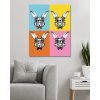 Malowanie po numerach - KRÓLIKI Z OKULARAMI W STYLU POP ART