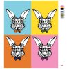 Malowanie po numerach - KRÓLIKI Z OKULARAMI W STYLU POP ART