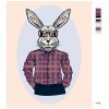 Malowanie po numerach - KRÓLIK HIPSTER