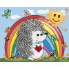 Malowanie po numerach - JEŻ I TĘCZA