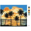 Malowanie po numerach - SŁOŃCE NAD PALMAMI