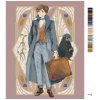 Malowanie po numerach - NEWT SCAMANDER Z WALIZKĄ, NIEŚMIAŁEK I NIUCHACZ - KRESKÓWKA (FANTASTYCZNE ZWIERZĘTA)