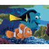 Malowanie po numerach - MARLIN I DORY (FINDING NEMO) (Wariant płótno bez ramy, Rozmiar 40x50 cm)