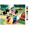 Malowanie po numerach - MYSZKA MIKI I MINNIE POD JEMIOŁĄ