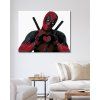 Malowanie po numerach - DEADPOOL I SERCE (Wariant płótno bez ramy, Rozmiar 40x50 cm)