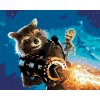 Malowanie po numerach - ROCKET I GROOT W WALCE (STRAŻNICY GALAKTYKI)