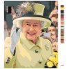 Malowanie po numerach - MACHAJĄCA KRÓLOWA ELŻBIETA II.