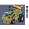 Malowanie po numerach - SCOOBY A DODÁVKA MYSTERY MACHINE (SCOOBY DOO)