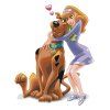 Malowanie po numerach - SCOOBY A DAPHNE (SCOOBY DOO) (Wariant płótno bez ramy, Rozmiar 40x50 cm)