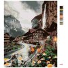Malowanie po numerach - MIASTO W ALPACH