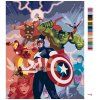 Malowanie po numerach - AVENGERS COMICS (Wariant płótno bez ramy, Rozmiar 40x50 cm)