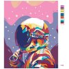 Malowanie po numerach - ASTRONAUTA W TĘCZY