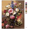 Malowanie po numerach - BUKIET KOLOROWYCH RÓŻ W WAZONIE