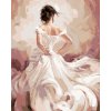 Malowanie po numerach - PIĘKNA BIAŁA SUKIENKA