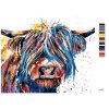 Malowanie po numerach - WŁOCHATA KROWA