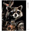 Haft diamentowy - Rocket Racoon (Wariant płótno bez ramy, Rozmiar 40x50 cm)