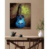 Haft diamentowy - Gitara – abstrakcja (Wariant płótno bez ramy, Rozmiar 40x50 cm)