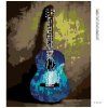 Haft diamentowy - Gitara – abstrakcja (Wariant płótno bez ramy, Rozmiar 40x50 cm)
