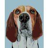 Haft diamentowy - Pies Beagle (Wariant płótno bez ramy, Rozmiar 40x50 cm)