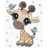 Haft diamentowy - MAŁA ŻYRAFA (Wariant płótno bez ramy, Rozmiar 40x50 cm)