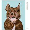 Haft diamentowy - Pitbull (Wariant płótno bez ramy, Rozmiar 40x50 cm)