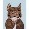 Haft diamentowy - Pitbull (Wariant płótno bez ramy, Rozmiar 40x50 cm)