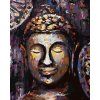 Haft diamentowy - BUDDA W KOLORACH (Wariant płótno bez ramy, Rozmiar 40x50 cm)