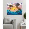 Haft diamentowy - Sunset Palm (Wariant płótno bez ramy, Rozmiar 40x50 cm)