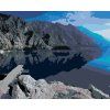 Haft diamentowy - ODBIJAJĄCE SIĘ GÓRY (Wariant płótno bez ramy, Rozmiar 40x50 cm)