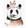 Haft diamentowy - PANDA BOHO (Wariant płótno bez ramy, Rozmiar 40x50 cm)