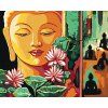 Haft diamentowy - AZJATYCKI BUDDA (Wariant płótno bez ramy, Rozmiar 40x50 cm)