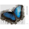 Haft diamentowy - NIEBIESKO-CZARNY MOTYL