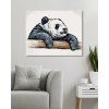 Haft diamentowy - OBLIZUJĄCA SIĘ PANDA (Wariant płótno bez ramy, Rozmiar 40x50 cm)