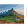 Haft diamentowy - DOLOMITY (Wariant płótno bez ramy, Rozmiar 40x50 cm)