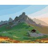 Haft diamentowy - DOLOMITY (Wariant płótno bez ramy, Rozmiar 40x50 cm)