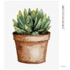 Haft diamentowy - SUKULENT W BRĄZOWEJ DONICZCE (ALEXANDRIA GILBERT)