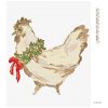 Haft diamentowy - KURA Z CZERWONĄ KOKARDĄ (HALEY BUSH)