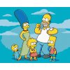 Haft diamentowy - SIMPSONOWIE NA NIEBIESKIM TLE