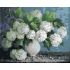 Malowanie po numerach - HORTENSJE W BIAŁYM WAZONIE