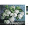Malowanie po numerach - HORTENSJE W BIAŁYM WAZONIE